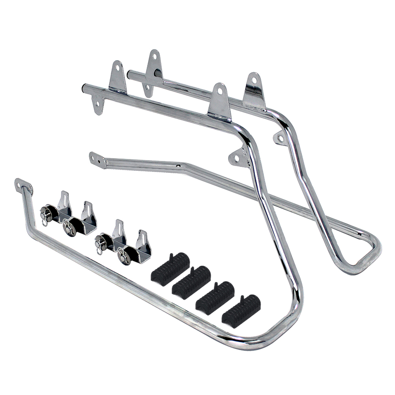 Cavalry Chrome Saddlebag Supports For 84+ Harley Davidson Softail Models – Left Side